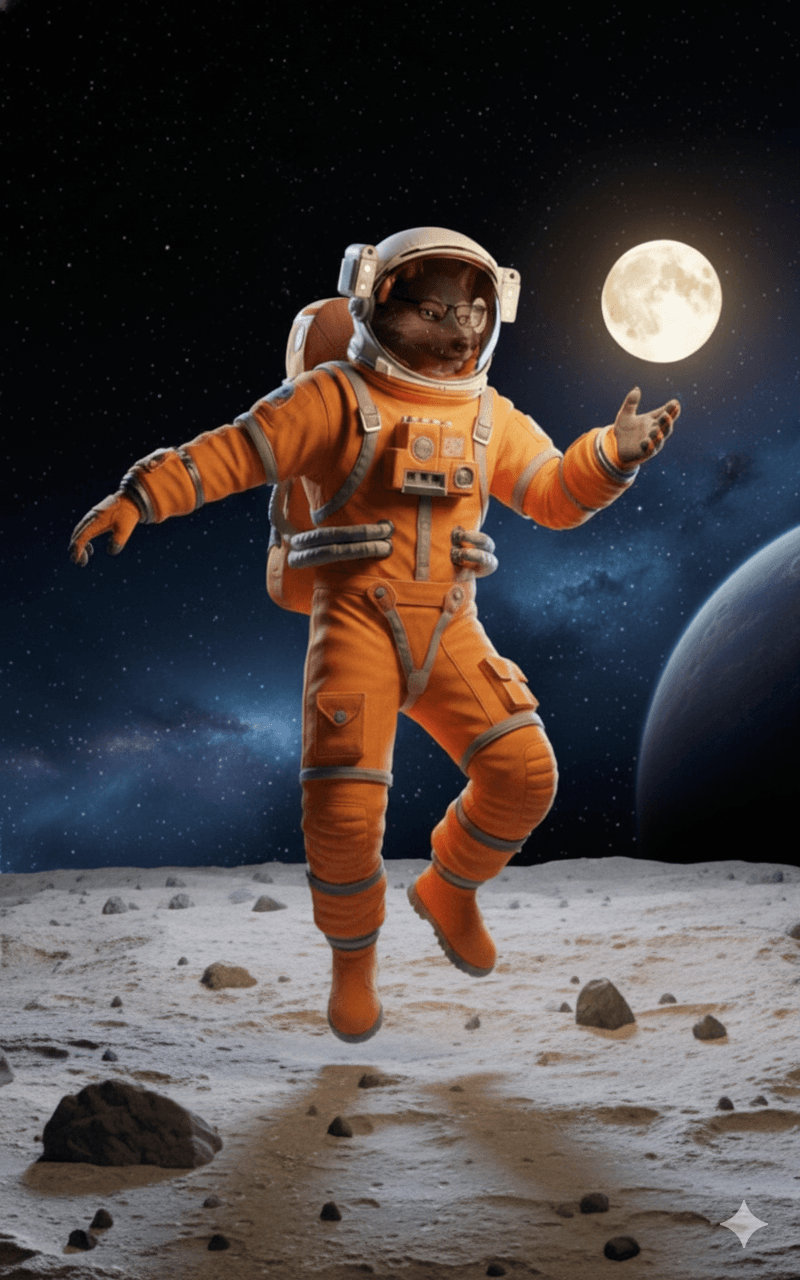 Vance astronaut on moon surface